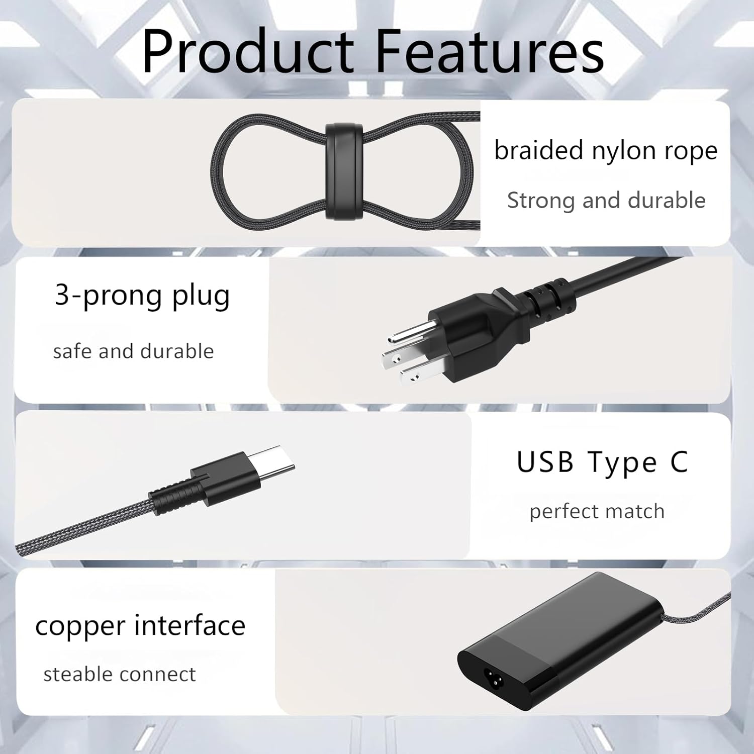 65W Omnibook Charger USB C Compatible with HP OmniBook X/X Flip 14 16 17 AI PC Laptop, EliteBook Ultra G1i G11 USB-C Power Adapter