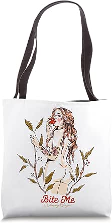 Amazon.com: Bite Me Funny, Sexy, Cheeky Nude Pinup Eve Cute Apple Butt