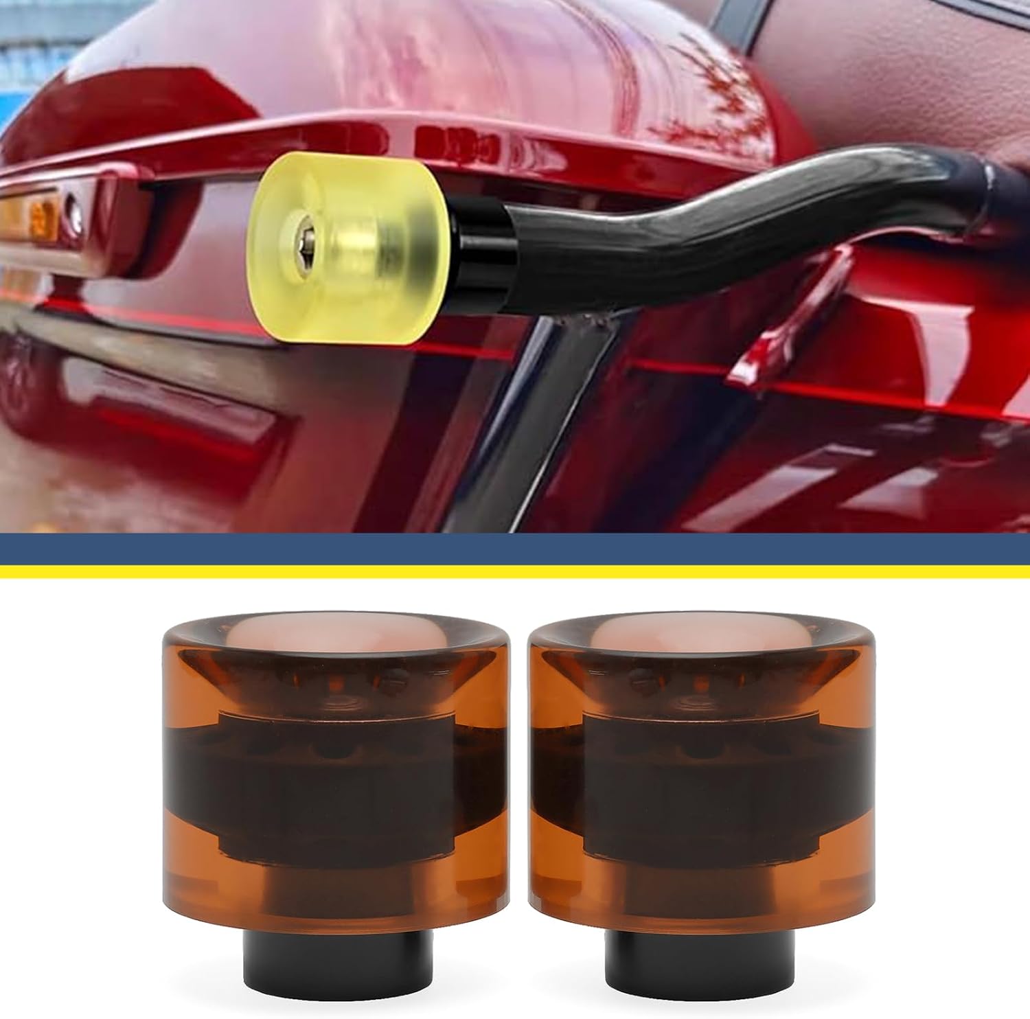 Motorcycle Decorative Wheel M12 Screw Crash Protector Rotatable End Sliders Fit for Harley 1997-2025 Touring Street Glide Road Glide Road King Electra Glide 2018-2024 Softail Street Bob (Orange)