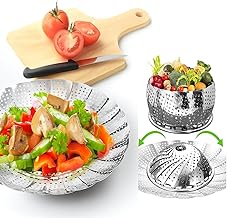 DDN_R_ Vegetable Steamer for Cooking || Steamer For Kitchen || Basket Stainless Steel Vegetable/Fruits/Salad/Steaming with Insert for Pots, Crock, Pans Food Drain Bowl (medium)