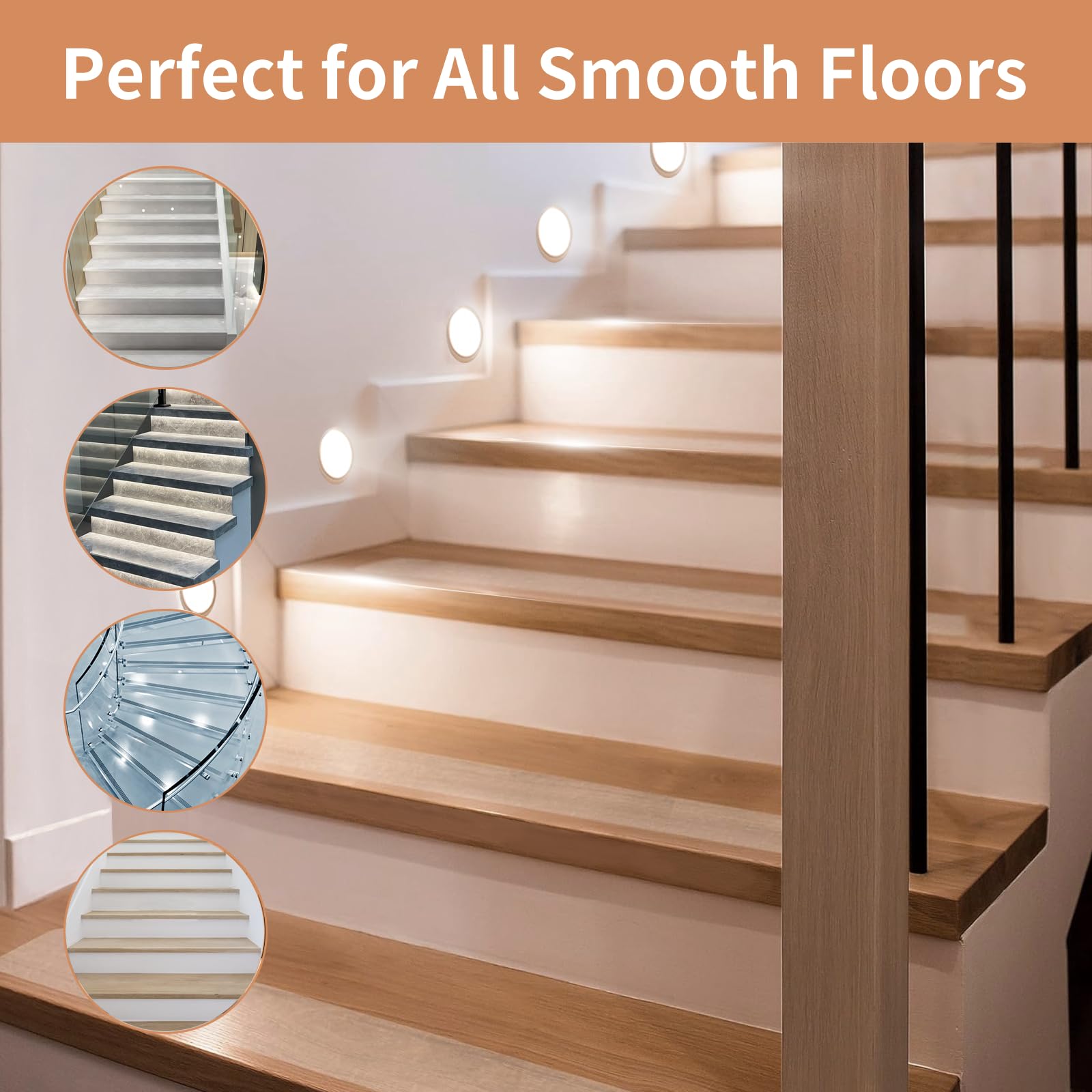 Janety 15 Piezas Tapis Cinta Antideslizante Escaleras, 15 * 60cm Alfombrillas para Escalera Transparentes en el Interior, Tapis de Protection antidérapant