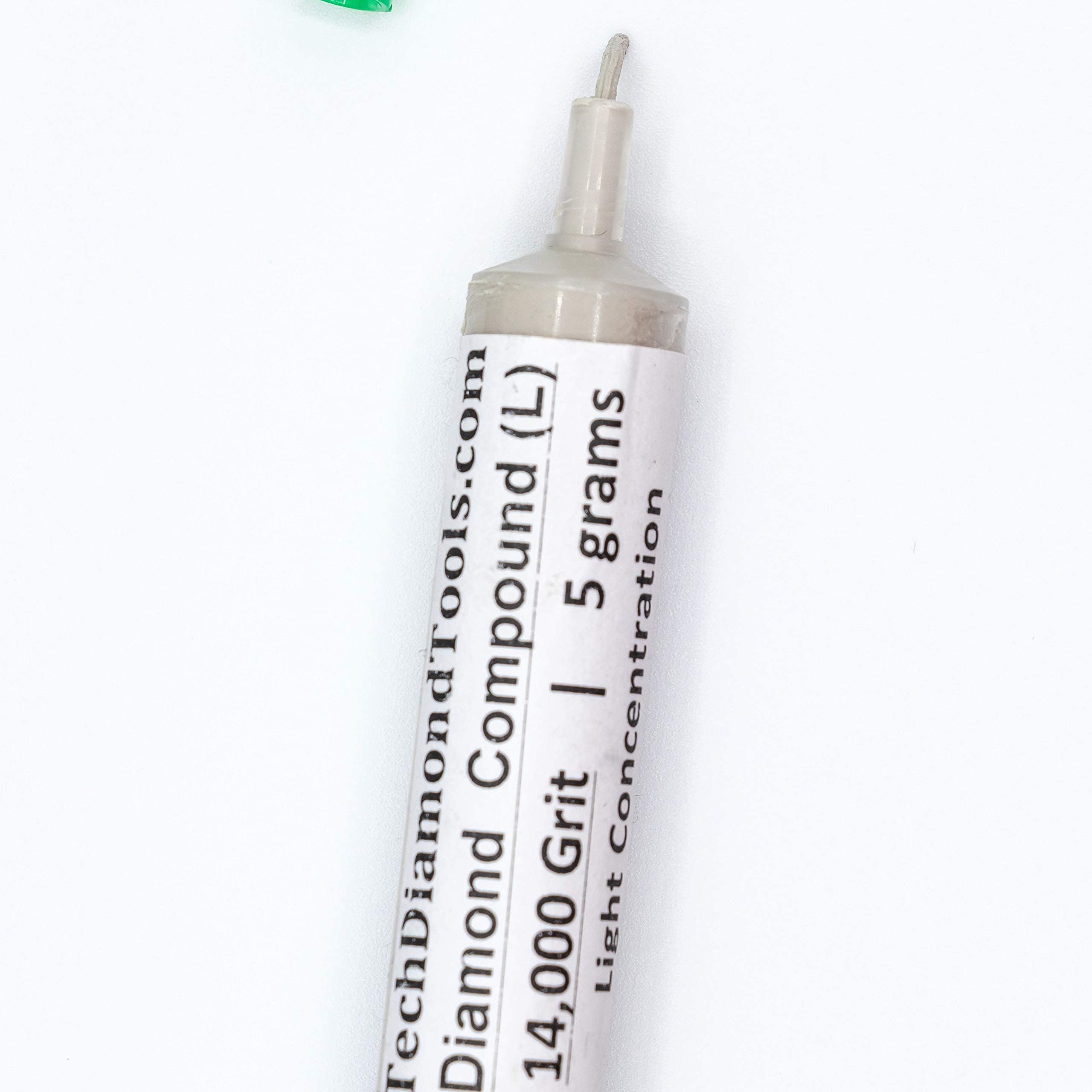 TechDiamondTools Diamond Polishing Compound Polishing Paste 14,000 Grit 0-1 Microns for Marble Glass Metal Rock Jewelry Resin Silver Chrome Gemstone with 10% Concentration of Diamond Powder USA Made
