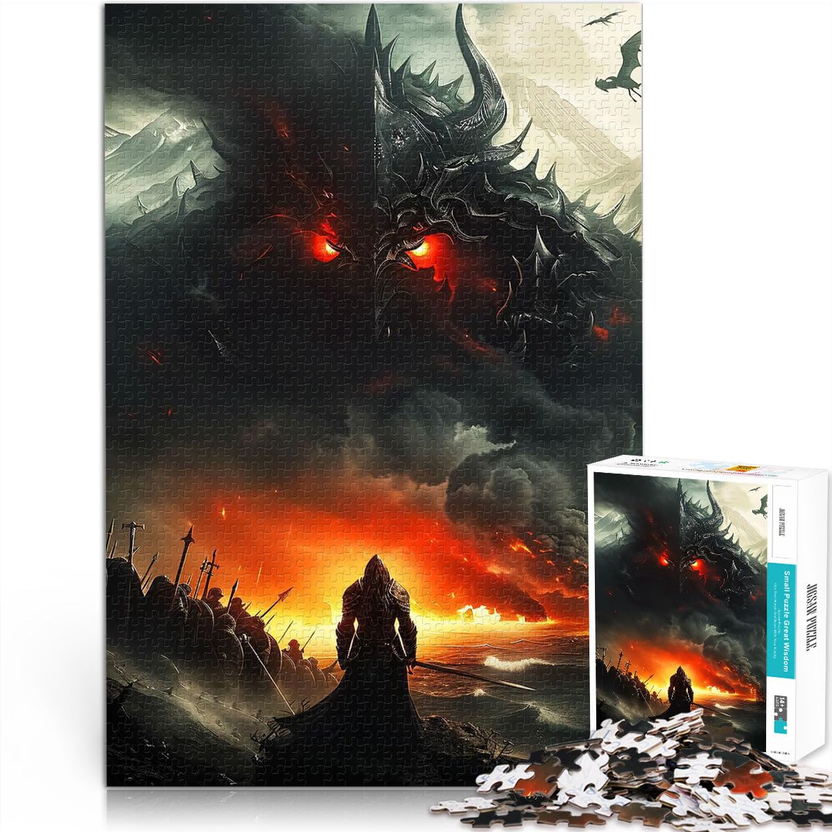 1000 Pieces Jigsaw Puzzles for teenagers Epic Battle Handgeschwindigkeitswettbewerb mit passendem Poster und Quizblatt75x50cm