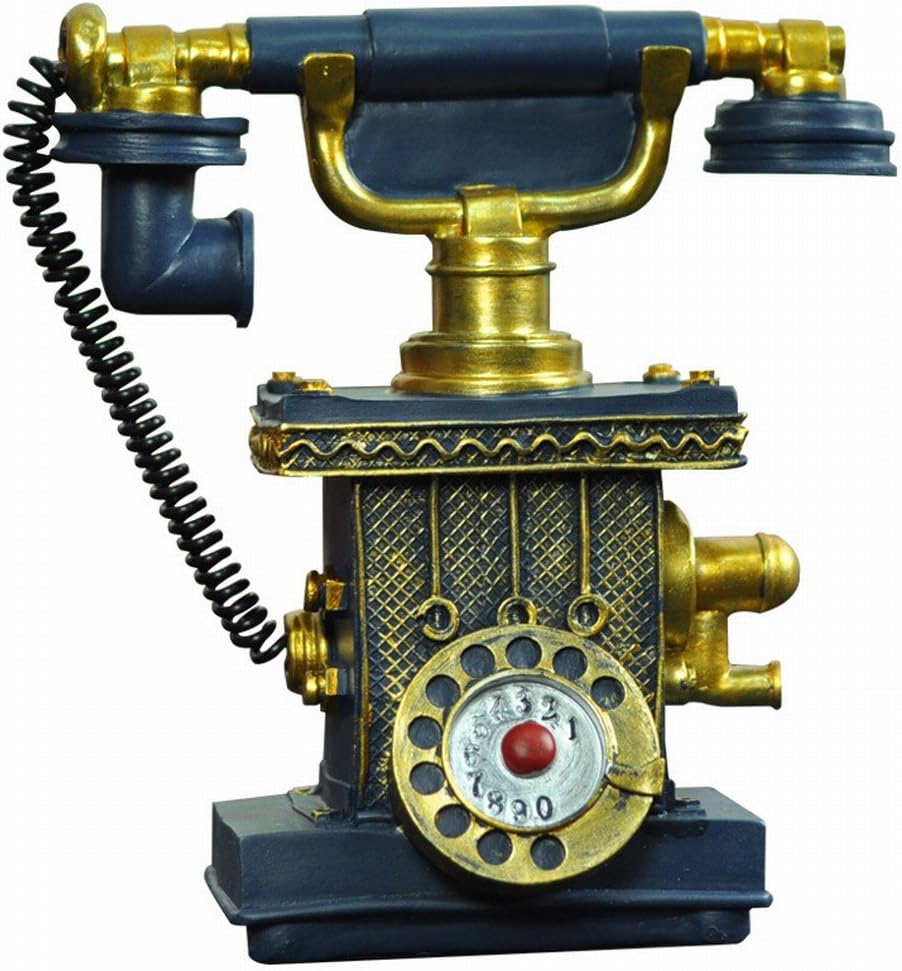QGD Retro Telephone Model European Pastoral Style Creative Antique Home Photography Ornaments Window Decoration,A