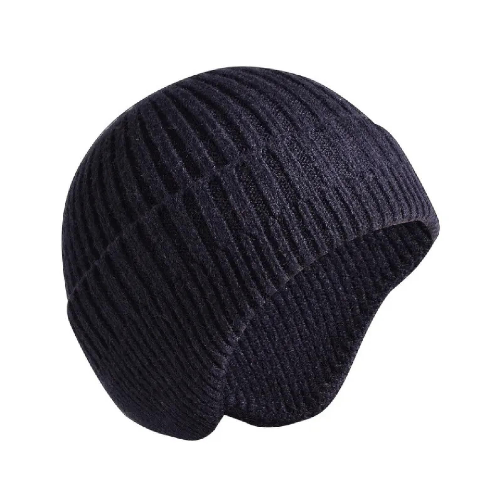 Czapki Czapki Skullies Czapki Czapka Czapka Solidna Dzianinowa Czapka Zimowe Czapki dla Mężczyzn Ciepłe Czapki Na Uszy Jesień Czapka Męska Zimowa Czapka