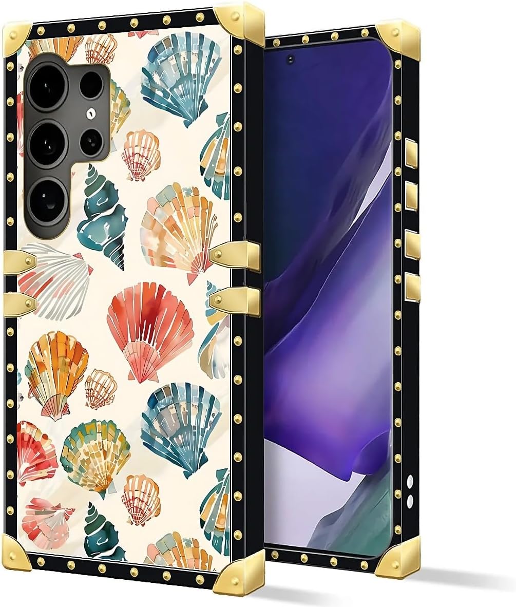 DAIZAG Compatible with Samsung Galaxy S25 Ultra Case,Painted Shell Golden Decoration Soft TPU Anti-Scratch Shockproof for Girl Protective Case for Samsung Galaxy S25 Ultra - Image 3