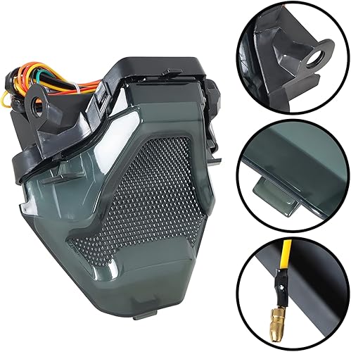 Miniatura 7 de labwork Luz trasera de motocicleta, luz de marcha de freno, señal de giro integrada, repuesto para Yamaha YZF R3 R25 Y15ZR MT07 FZ07 LC150