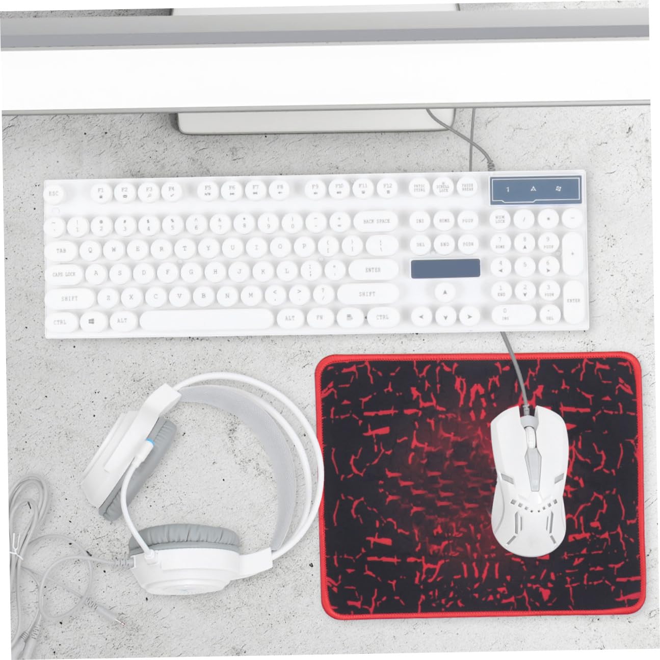 UKCOCO Tastiera e Mouse Ergonomici per Computer Combo Tastiera e Mouse USB Plug-and-play Retroilluminata Durata Lunga Fino