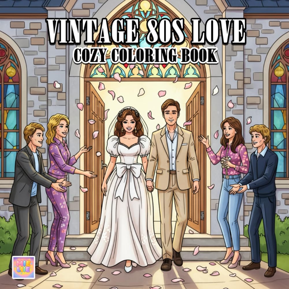 Vintage 80s Love Coloring Book: Retro Romance Scenes, Classic Couples, and Nostalgic Love Moments