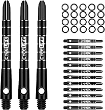 CyeeLife Aluminium Dart Shafts, Pack of 15, 2BA Darts Stems 35/40/48 mm (S/M/L) 5 Colours
