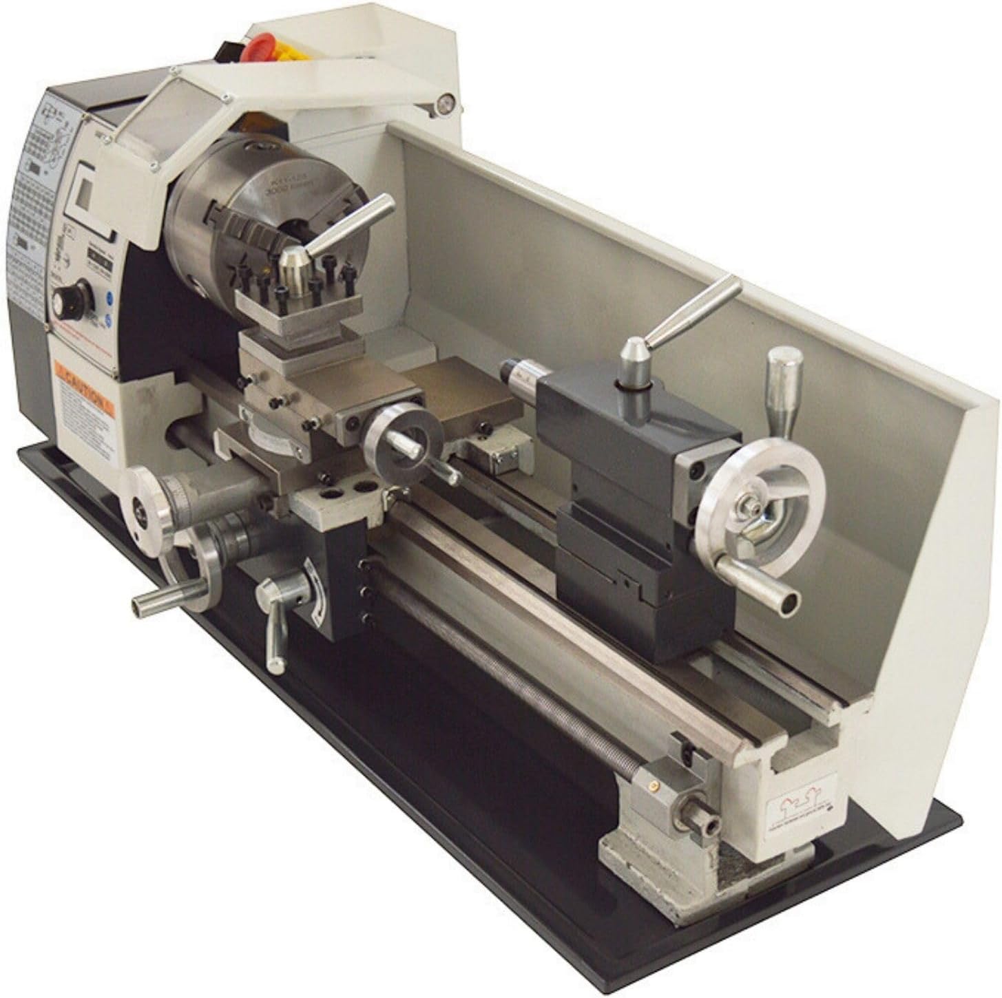 Mini Metal Lathe Benchtop Lathe Machine 8.3"x15.7" for Precision Metal Working 900W Brushless Motor Inch Thread with Digital Display 50-2500RPM 110V