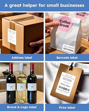 Thermal Labels for N20 Label Maker,1.97x1.18(50x30mm), 230 Labels/Roll, for Barcode, Address, Mailing, Logo, Business, Name Tag, 3 Rolls