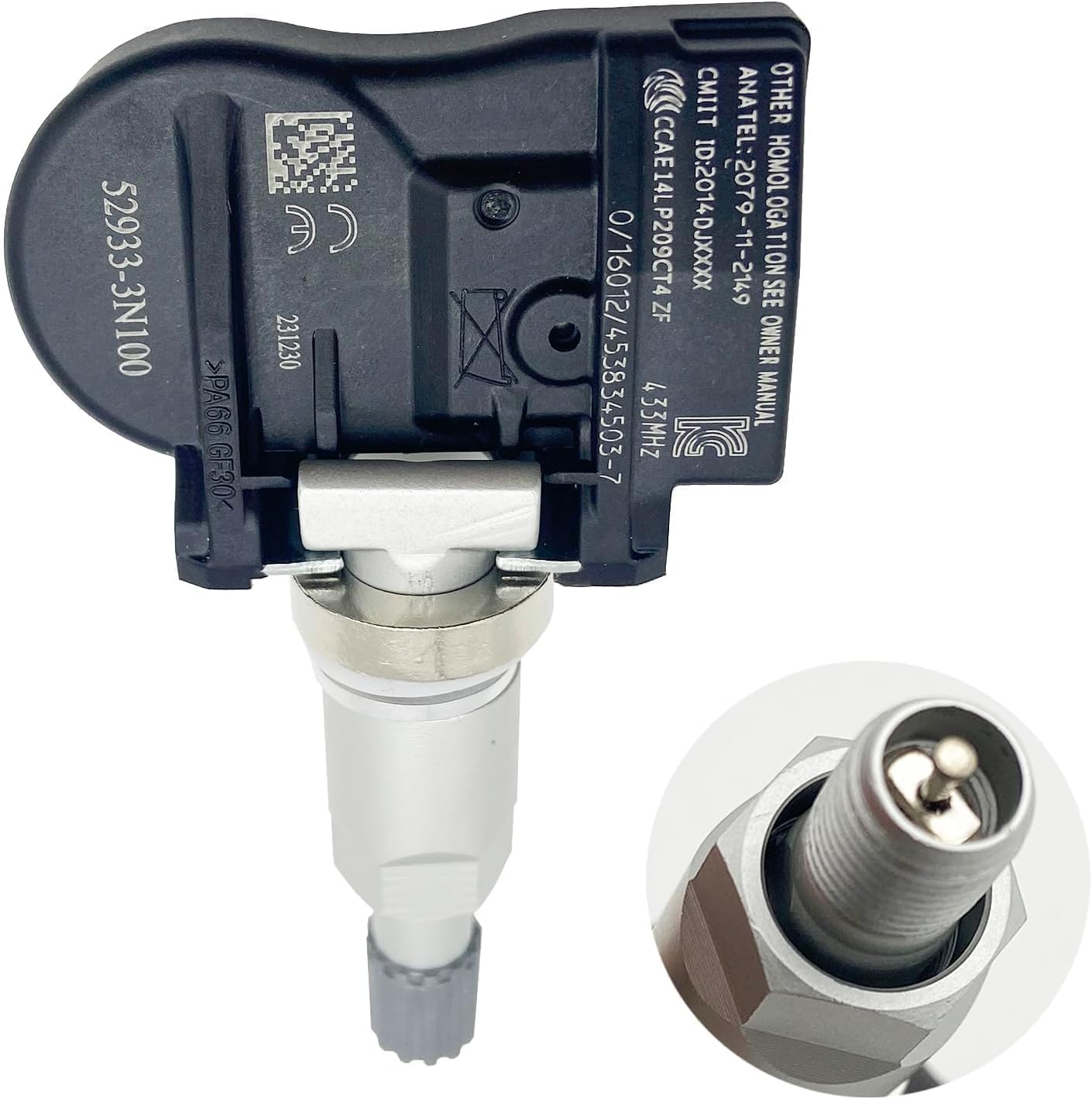 Pre-Programmed Tire Pressure Monitoring System Sensor Compatible with Select Hyundai Kia Models 2015-2022 Accent Genesis Sorento Rio 433MHz TPM Sensor (4 PCS)