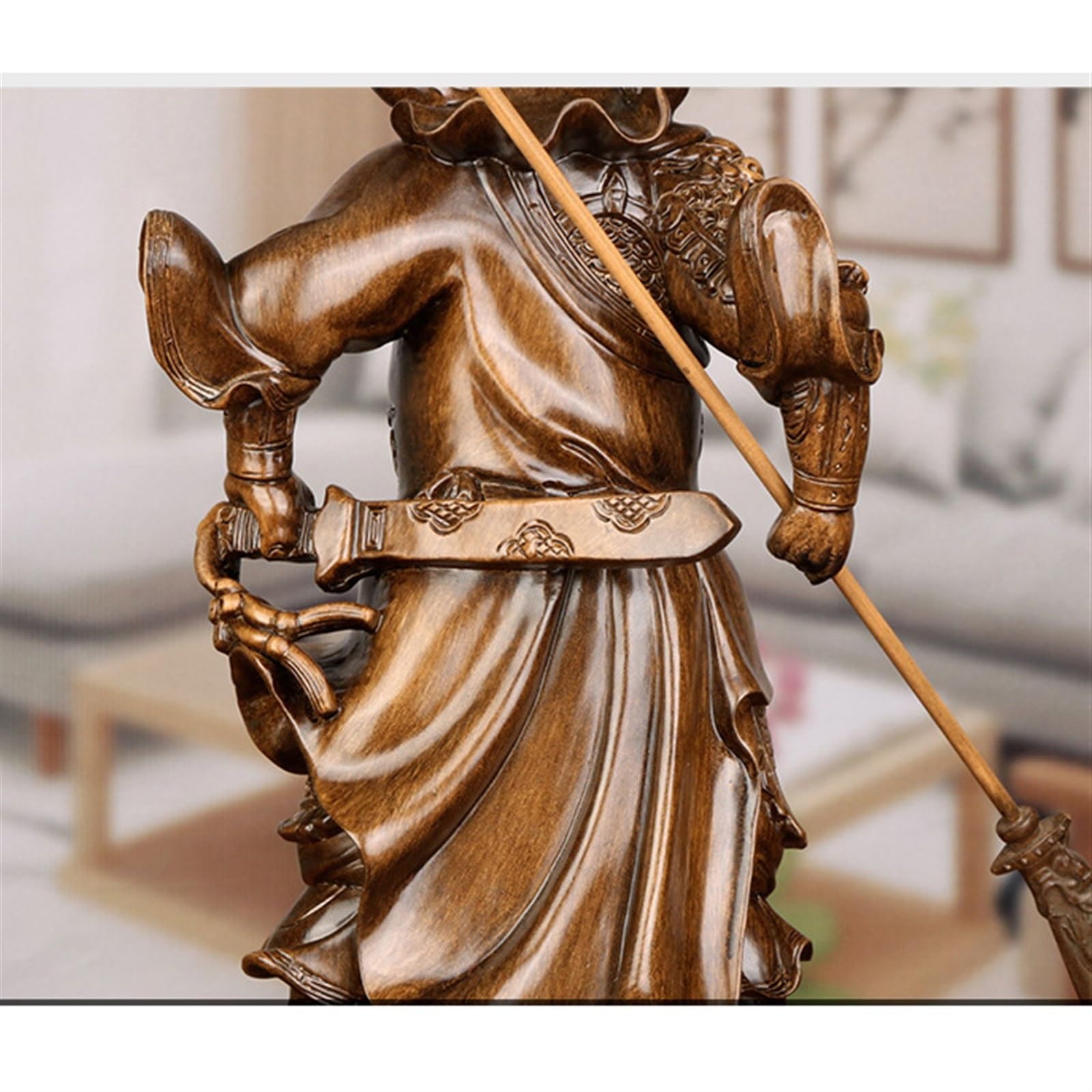 Amazon｜中国風水関羽像/関公像/関帝像/関雲長像置物、幸運の神 - 富の