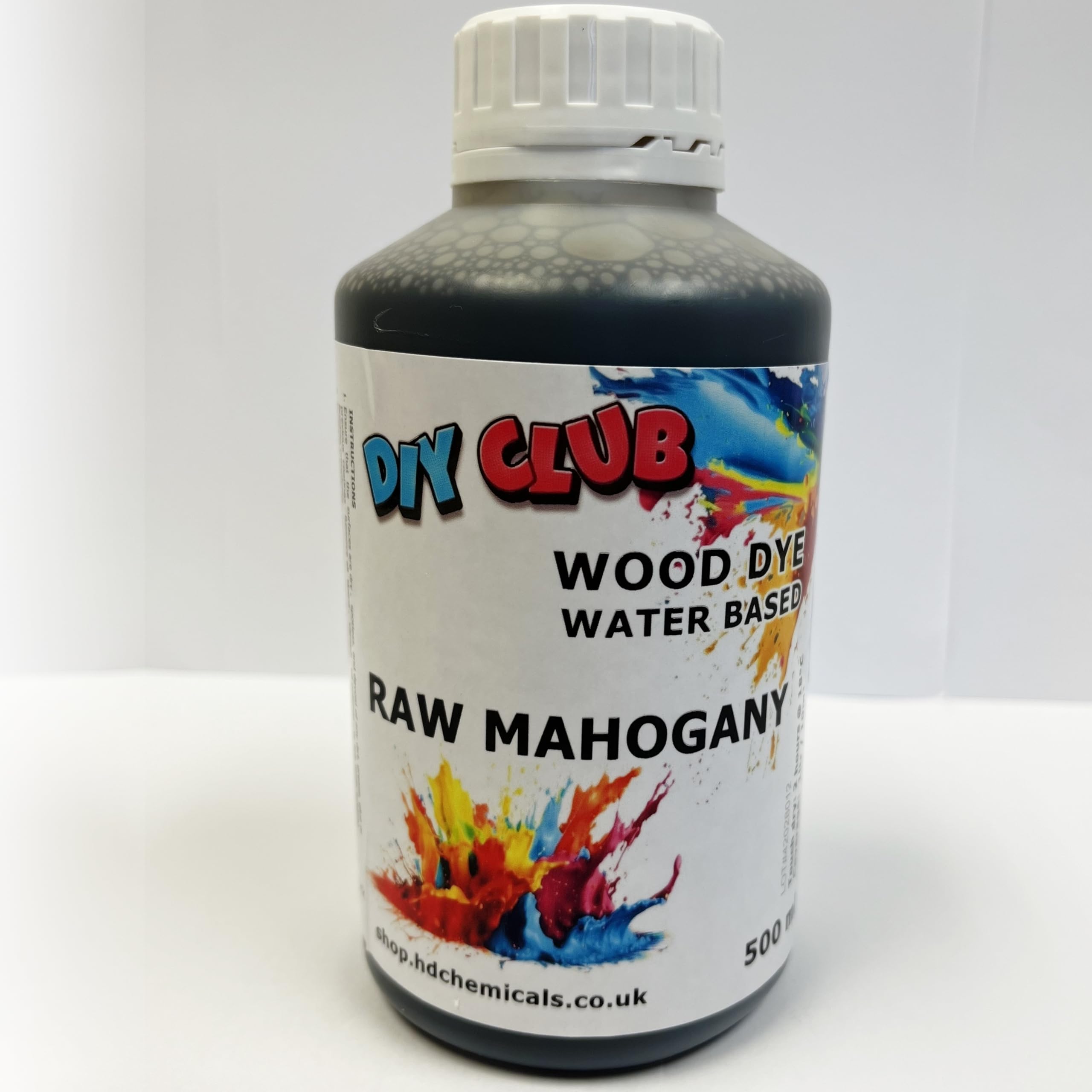 Water-Based Wood Dye, Wood Stain 500ml, 1000ml. Eco-Friendly, Non-Toxic, for DIY Interior Projects, Quick Dry, Furniture.Black, Red, Green, Blue, Pine, Oak, Brown, Mahogany, (RAW Mahogany, 500ml)