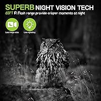 Vista 5 de Trail Camera 2 Pack 36 MP 2.7K Game Camera 32GB Memory Card 4 Batteries Time 2.0" LCD Screen, Trail Cameras with 120°Wide Night Vision IP66