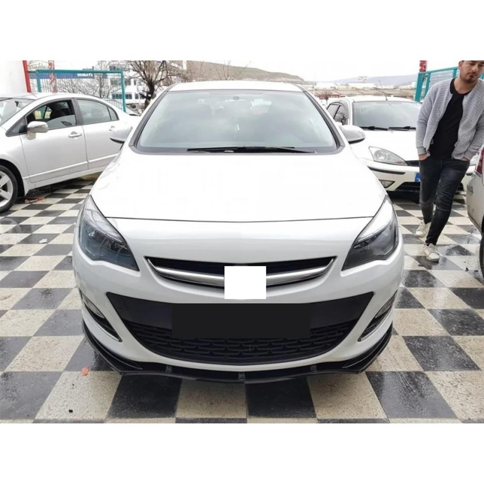 Spoiler Anteriore Per Opel Per Astra J 2011-2015 Body Kit Accessori Per Auto Spoiler Splitter Diffusore Flap Paraurti Parti Esterne 3 Pezzi Paraurti Anteriore Labbro ﻿ Paraurti Spoiler(BLACK)