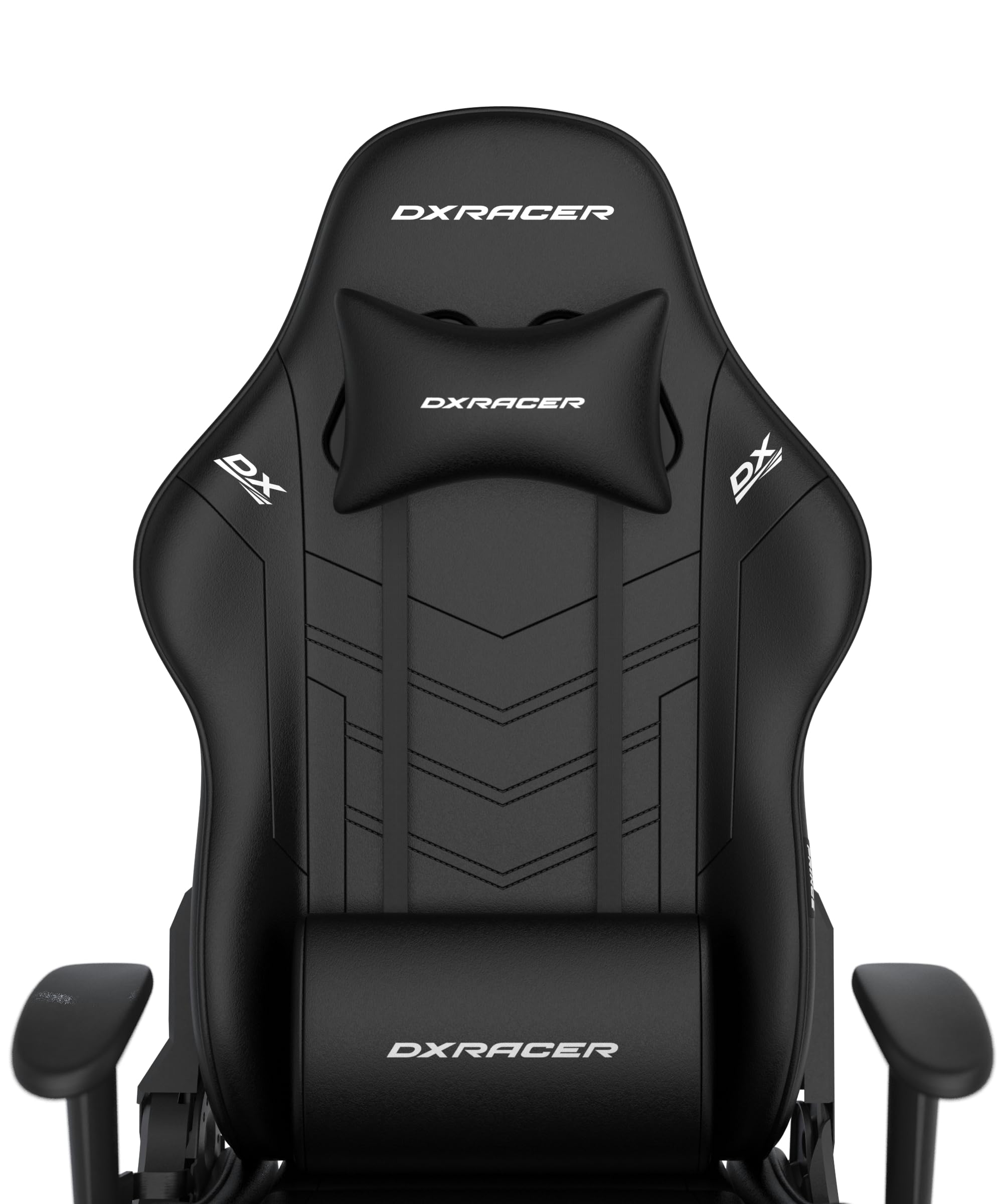 Robas Lund DXRacer Prince L PF132 krzesło gamingowe/biurowe/biurowe, z funkcją przechylania, krzesło gamingowe, z regulacją wysokości, ergonomiczny fotel szefa, kolor czarny