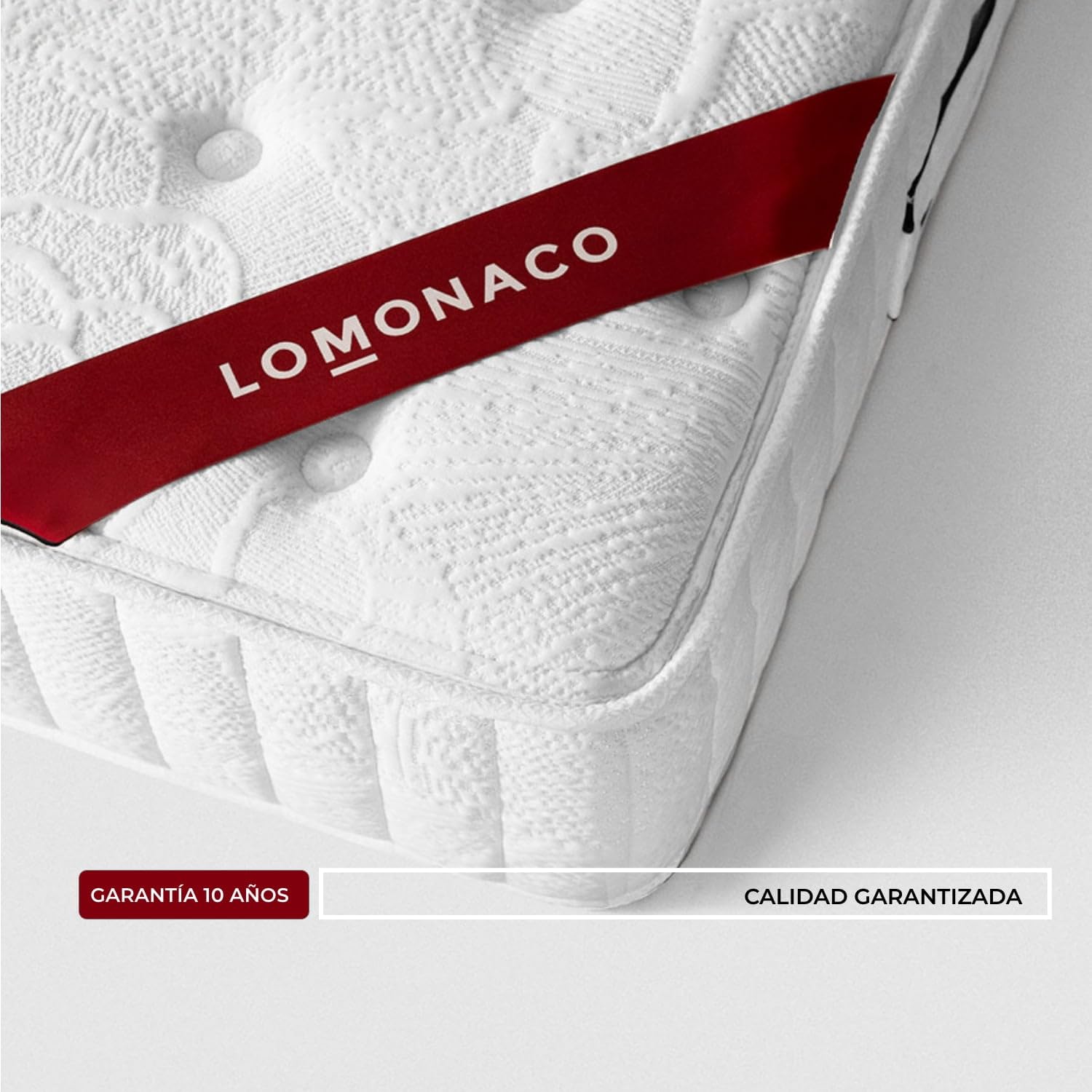 Colchón Natura Visco de LOMONACO 135 x 190 cm | Núcleo HR de Alta Firmeza | Capa Viscoelástica Adaptable | Tejido Transpirable y Fibra Termorreguladora | Altura 25 cm