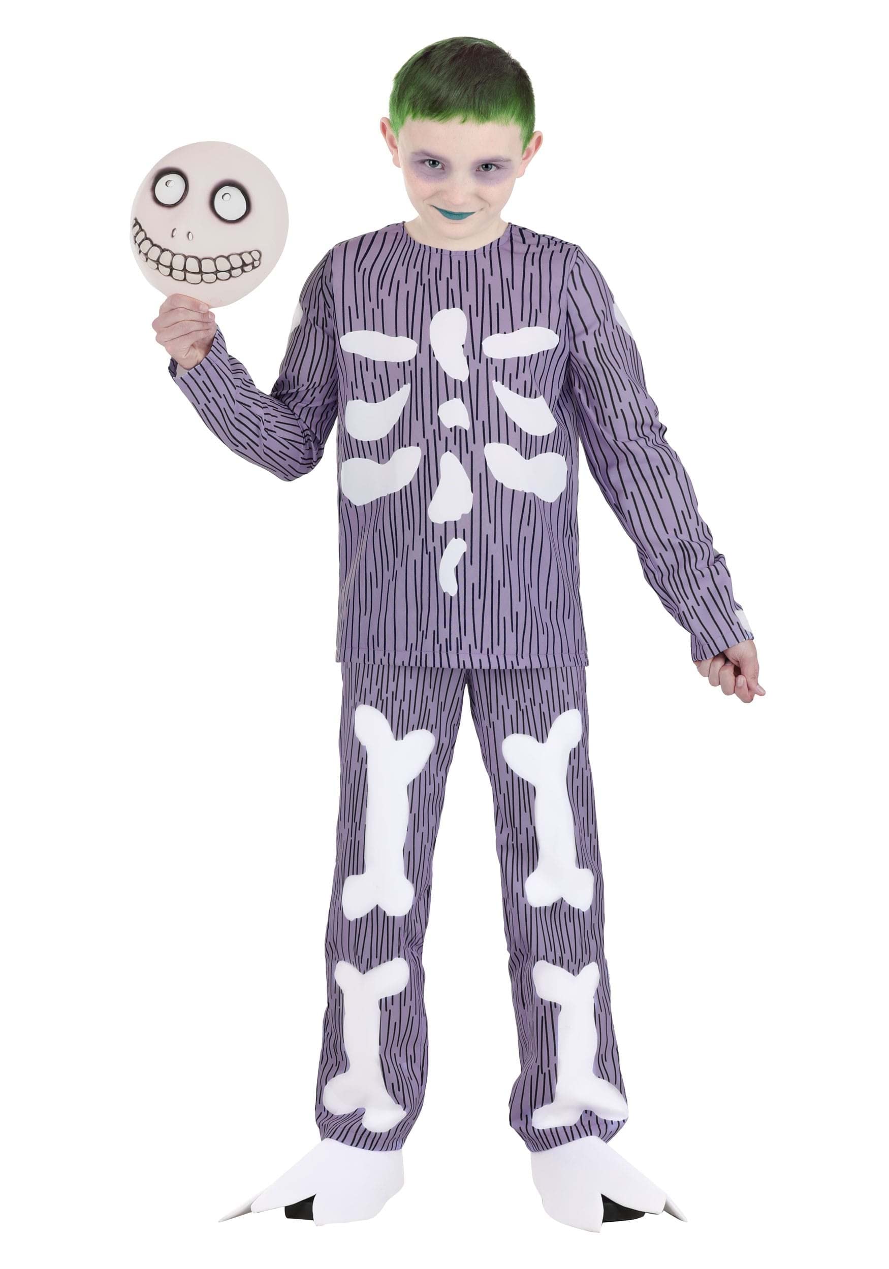Kids Barrel Costume | Nightmare Before Christmas Oogie Boogie's Boys Skeleton Masked Trick or Treater Halloween Outfit