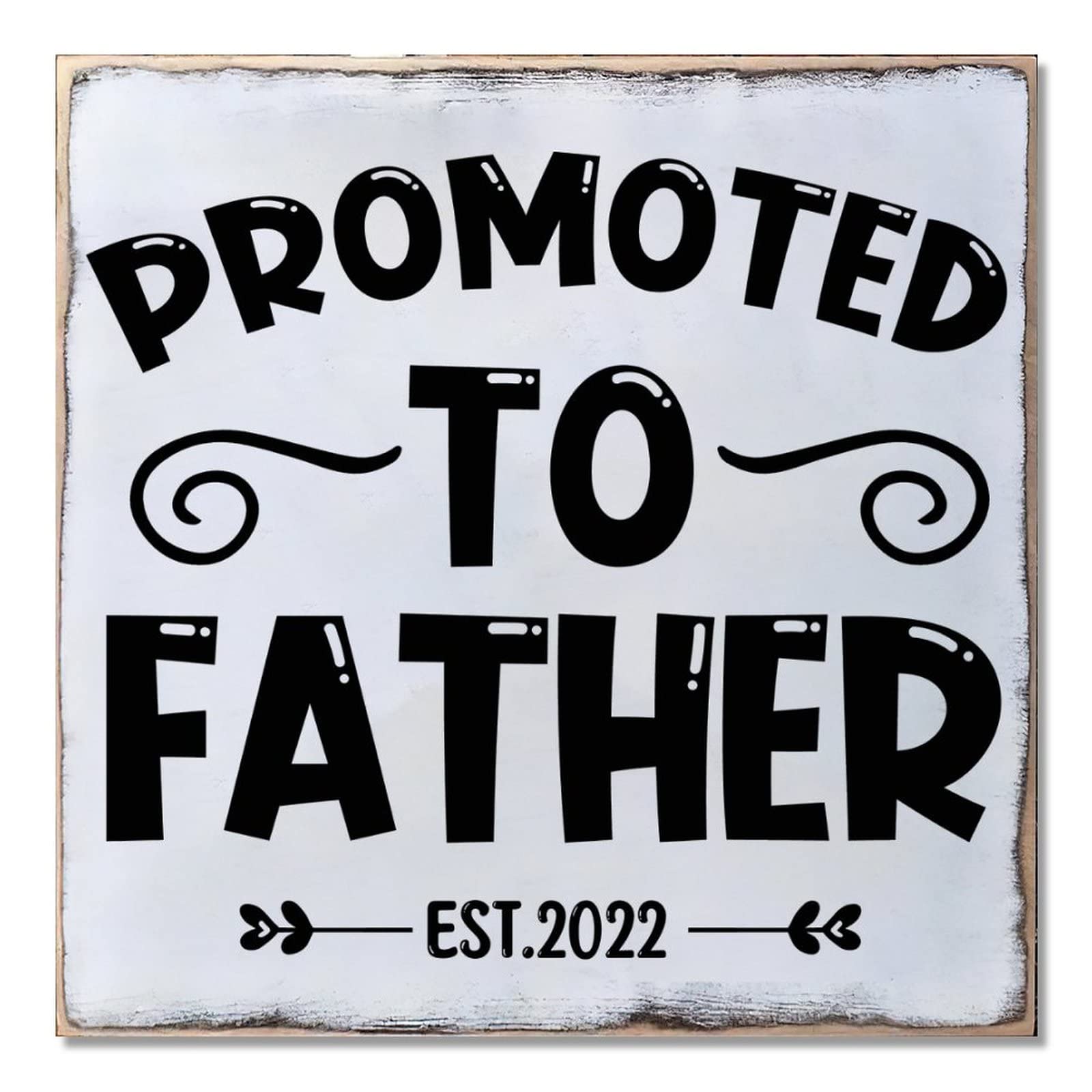 Panneau bienvenue bois Father Wood idée cadeau Noël maison