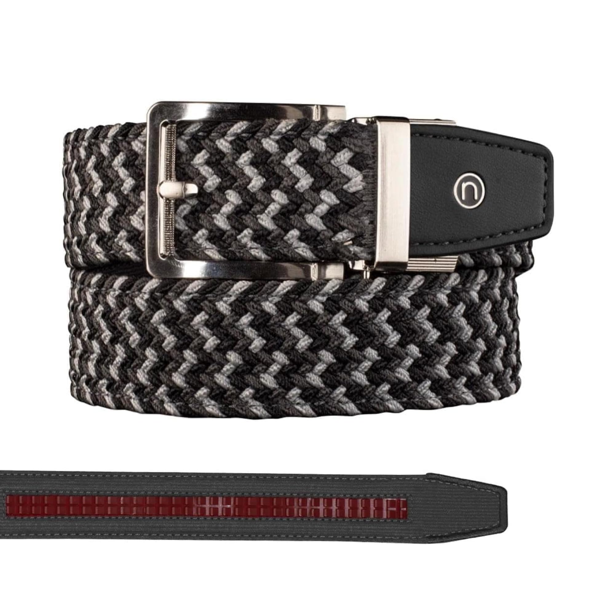 Nexbelt Liberty Braided Ratchet Belt - Classic Stretch Golf Belt, Fits Up To 50" Waist, 1 5/8" X 2 5/16" Buckle