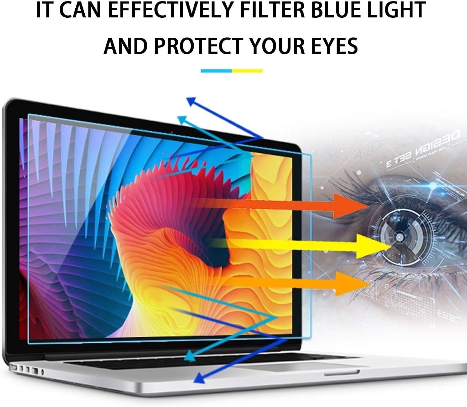 Anti Blue Light Screen Protector for 27-75 Inches TV/Desktop Monitor Filter Out Blue Light and Relieve Computer Eye Strain to Help You Sleep Better (Matte Version 55 inch 1221x703mm)