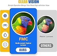 Vista 5 de LET'S GO! Binoculares para niños, prismáticos compactos de alta resolución a prueba de golpes