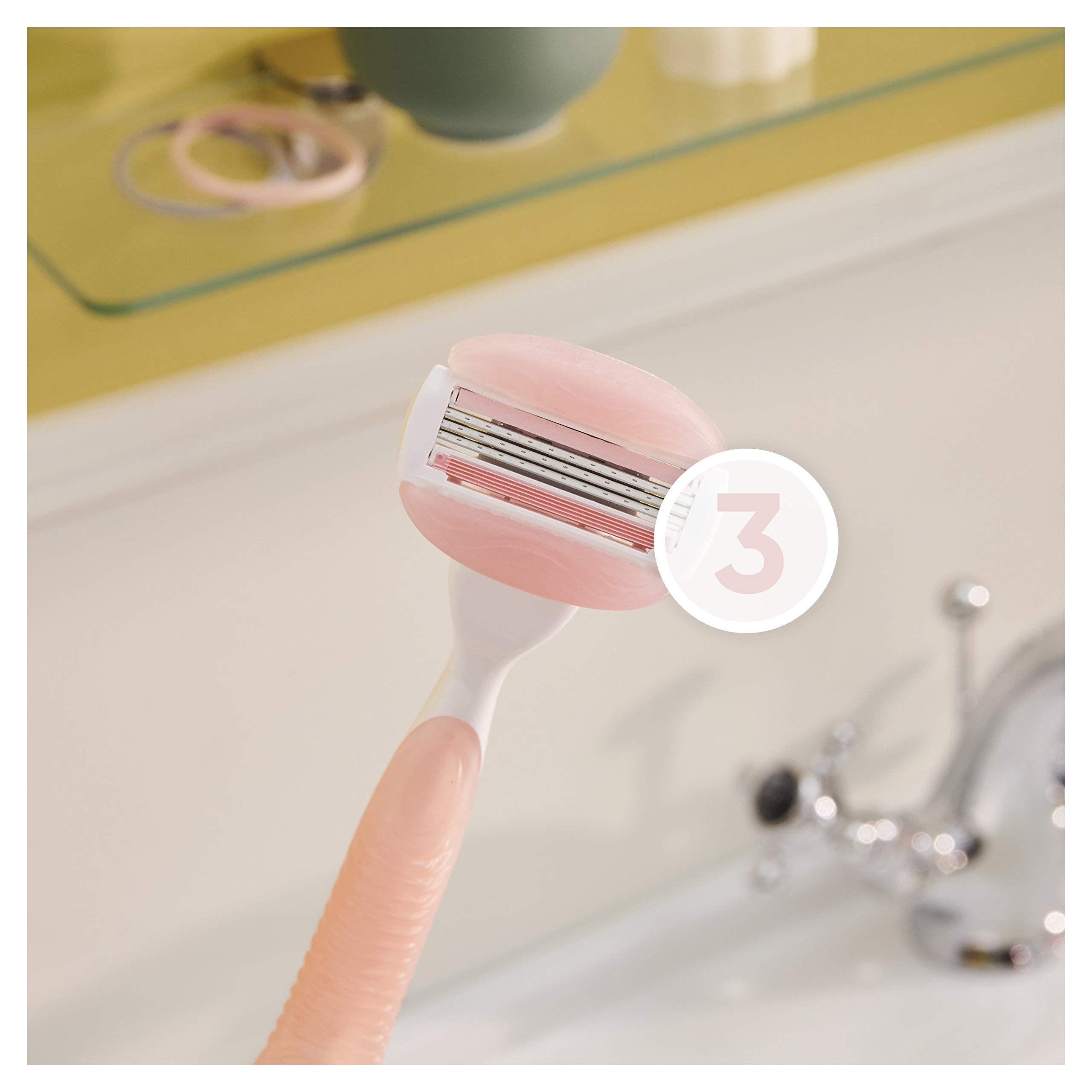 Gillette Venus Comfortglide Spa Breeze Rasierklingen Damen, 9 Ersatzklingen für Damenrasierer mit 3-fach Klinge