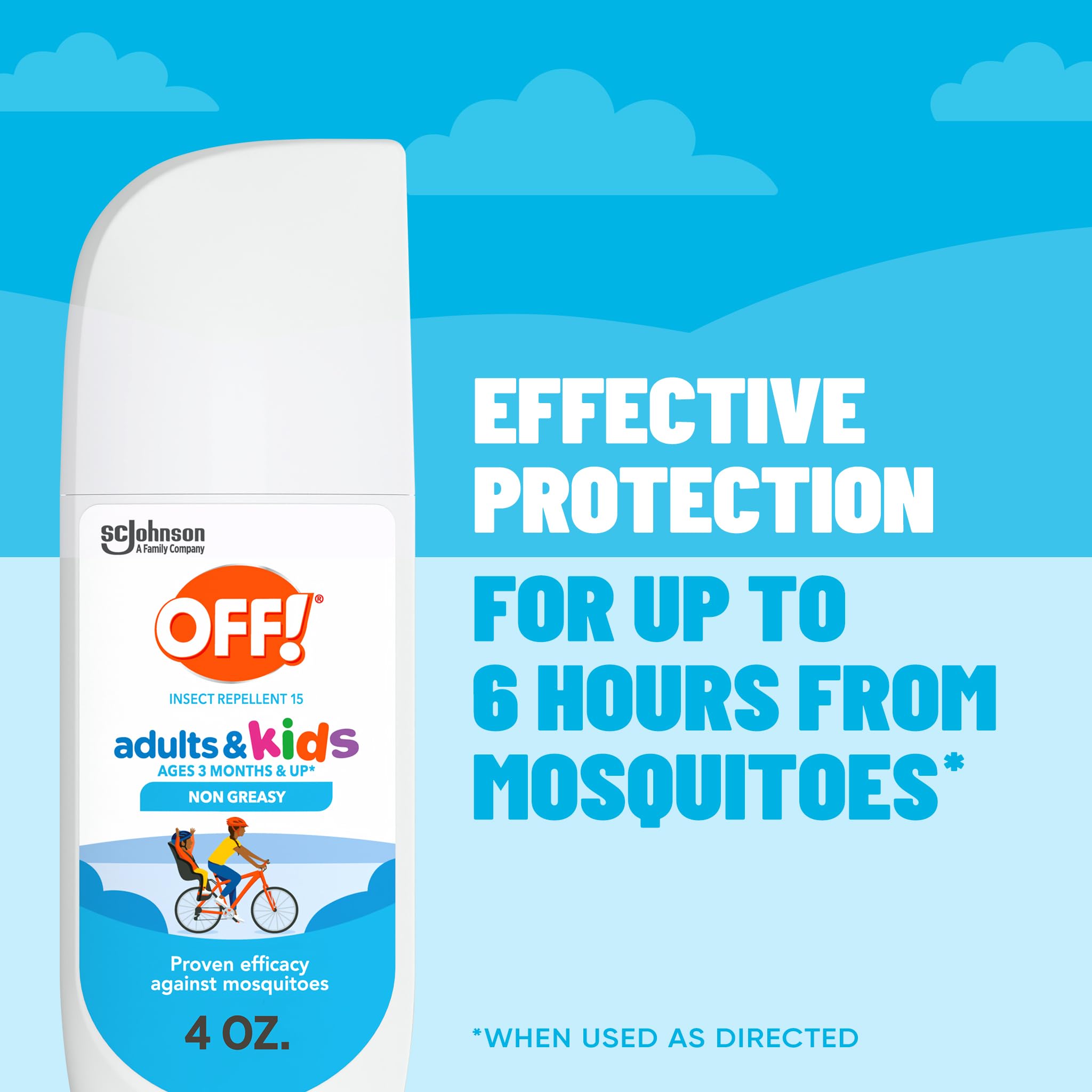 OFF! Insect Repellent Spritz for Adults & Kids, Fragrance-Free Bug Spray for Everyday Protection from Mosquitoes, 4 oz