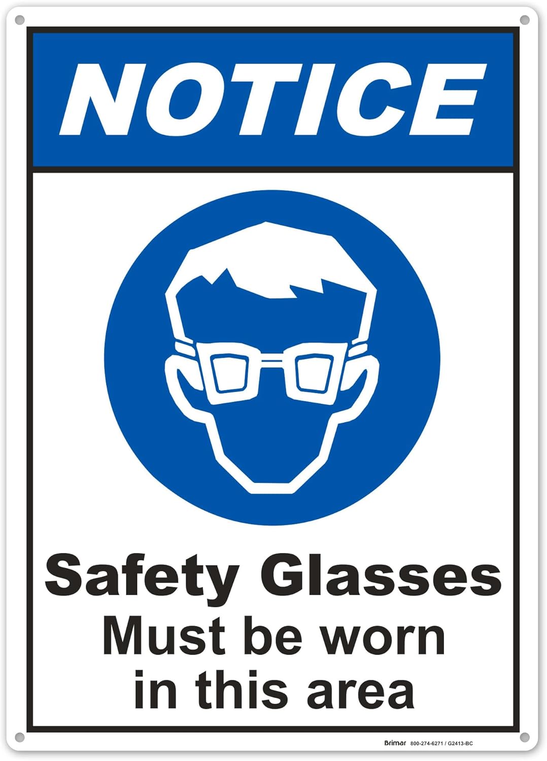Brimar - 12" x 18" - Bilingual Job Site Dress Code Sign - .055″ Polyethylene Plastic - Bold Text - Easy Installation