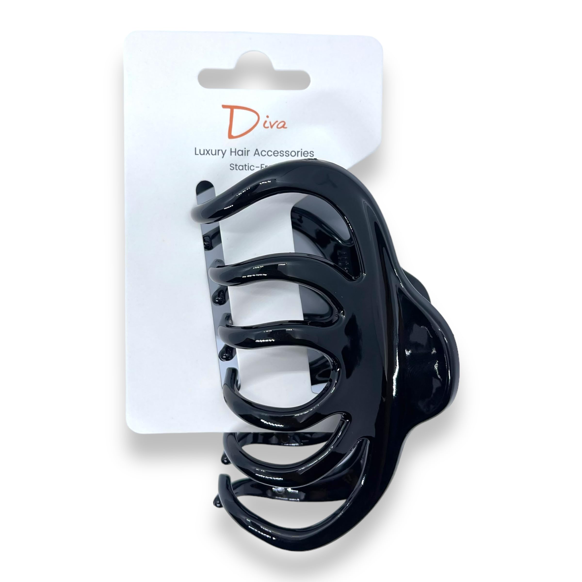 Diva Jaw Claw Premium Hair Clip, Black