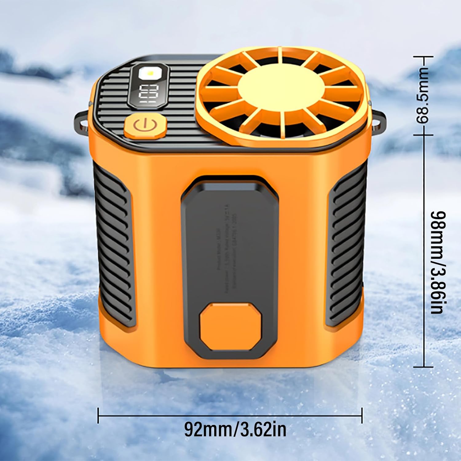 Camping Gear, Portable Outdoor Waist Fan Strong Airflows Bladeless Fan USB Rechargeable Small Waist Fans with LED Digital Display Endur