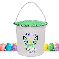 Vista 19 de Canastas de Pascua para niños y niñas, cesta de Pascua personalizada para niños, cesta de caza de Pascua, cesta de huevos de Pascua, cestas vacías