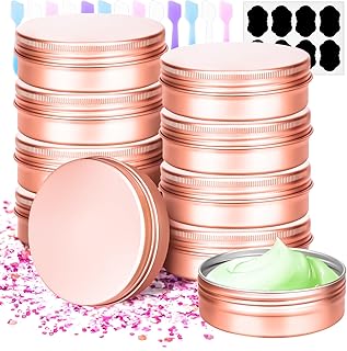 MotBach 8 Pack 4oz Tin Jars, 120ml Metal Tin cans, 4ounce Aluminum tin c...