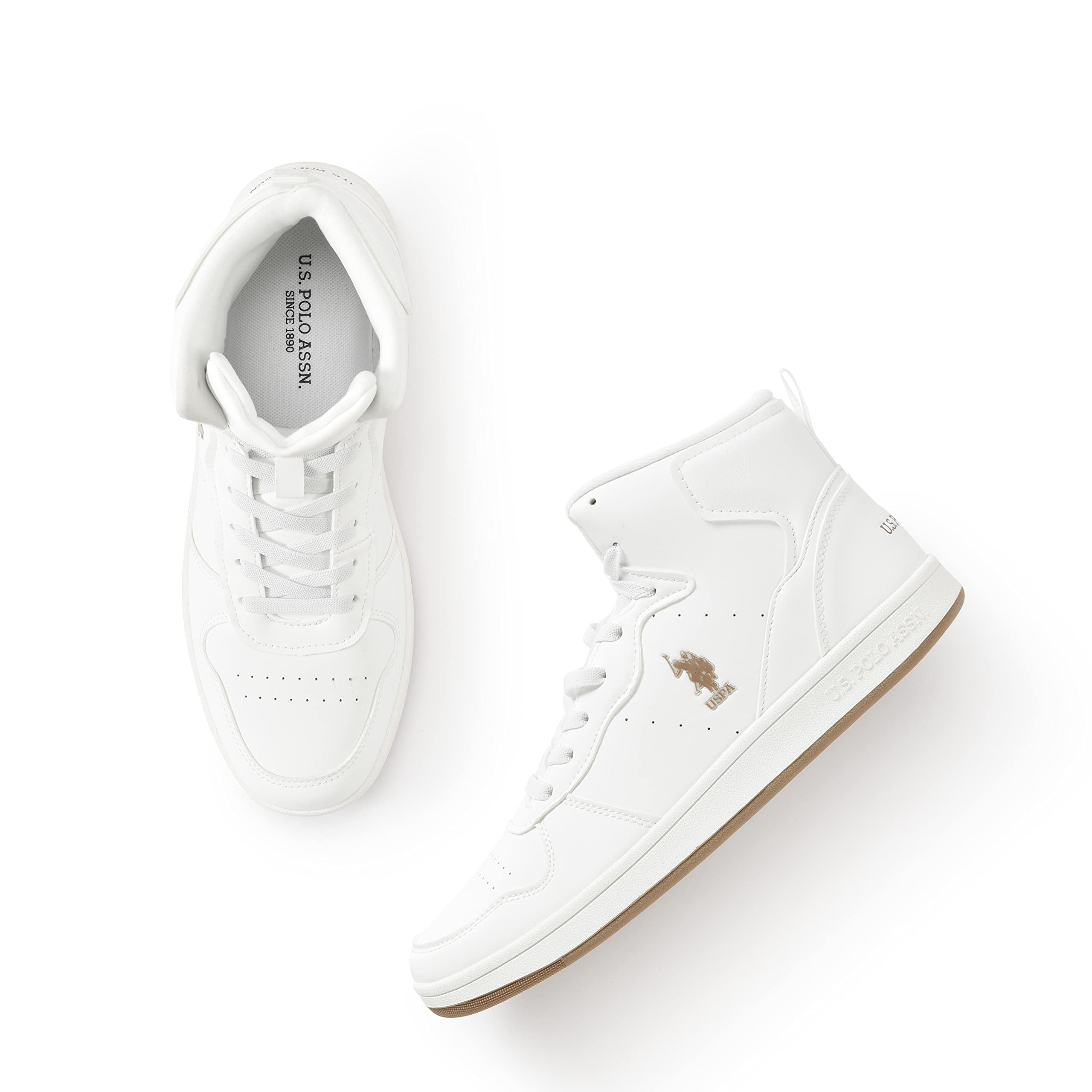 U.S. Polo Assn. Mens Rowan Off White Mid-Top Sneaker - 6 UK (2FD22523A01) (B0BC6KWZ7K) Amazon Price History, Amazon Price Tracker