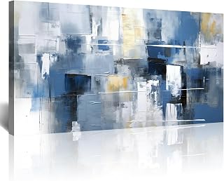 Framed Canvas Wall Art - Abstract Ink Paintings for Living Room & Bedroom - Large Size Wall Decor - Minimalist Abstract Pictures - Home Decor