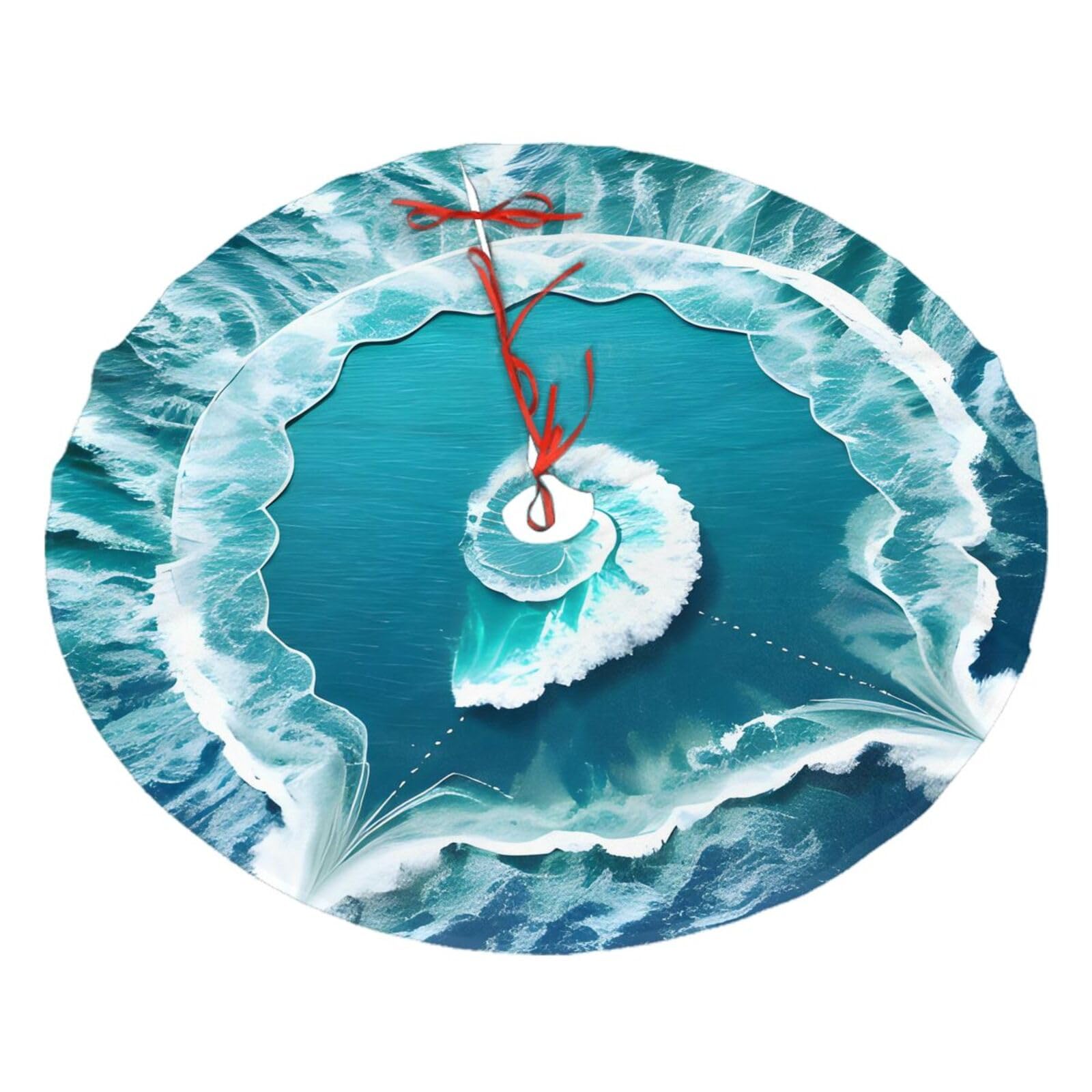 Sea of Love Printed Christmas Tree Skirt Christmas Plush Tree Skirt 36 inches (about91 cm) ChristmasIndoor and Outdoor