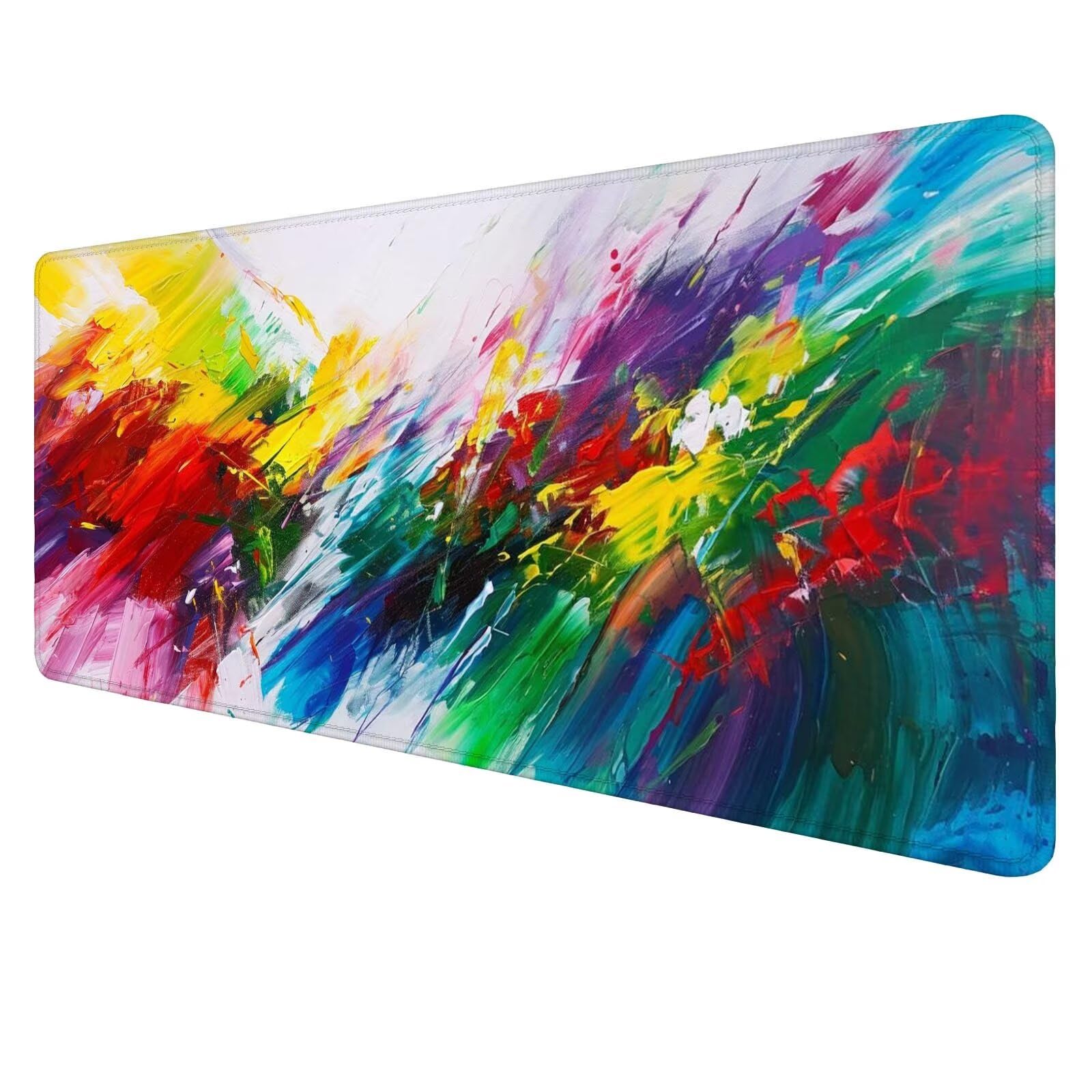 Zielona duża podkładka pod mysz do gier niebieska podkładka na biurko XXL 1000 x 500 x 3 mm, mata komputerowa akcesoria biurowe z antypoślizgową podstawą do dekoracji klawiatury i myszy dla graczy