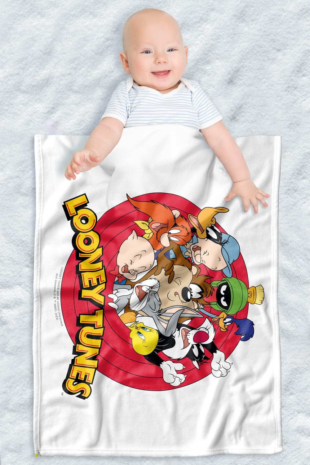 LOGOVISION Looney Tunes Lightweight Baby Blanket, 30"X40", Logo Group Unisex for Infants Girls & Boys