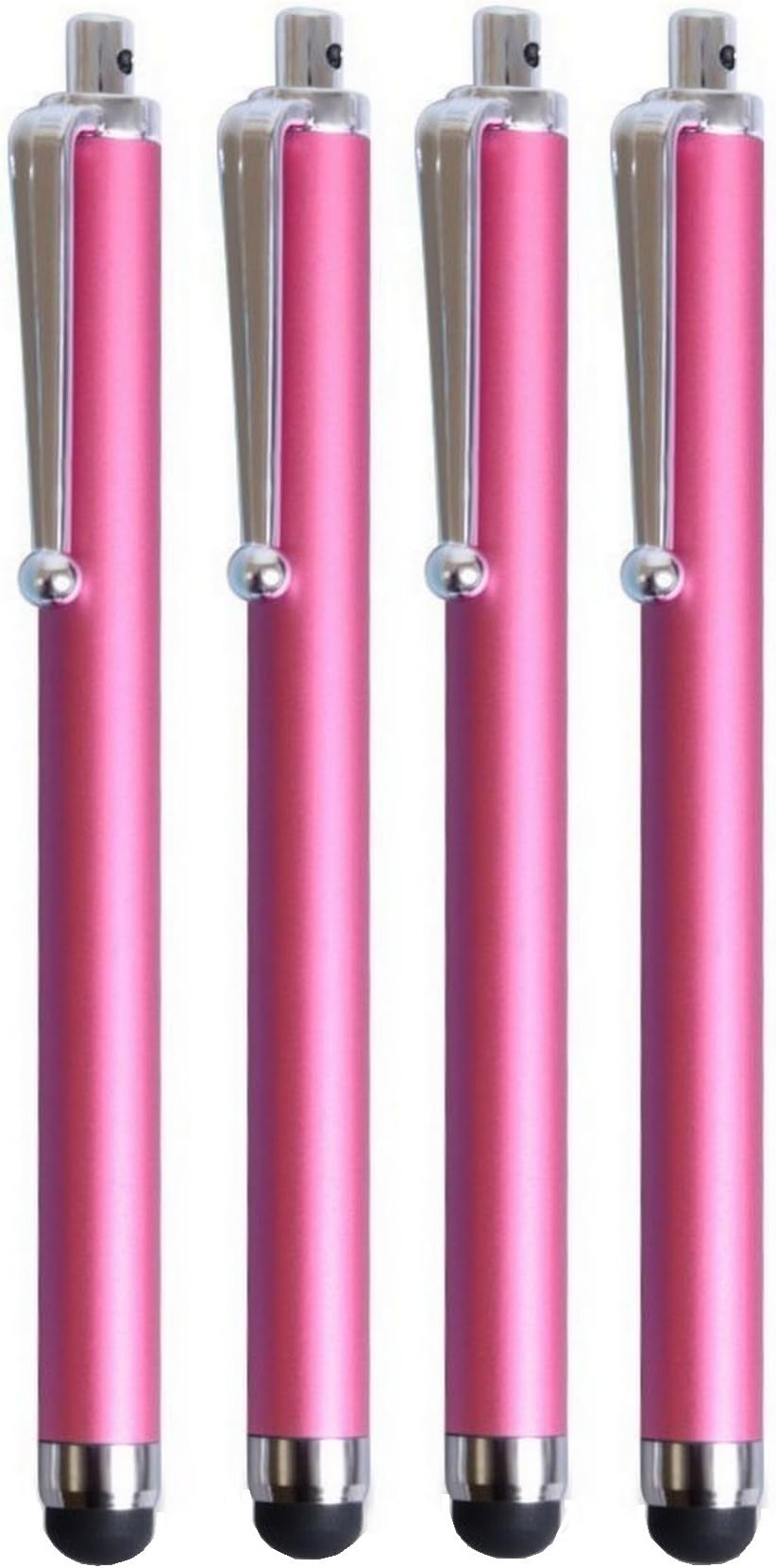 TEEPEE ONLINE® PACK OF 4 x PINK HIGH CAPACITIVE STYLUS PENS for TOUCH SCREENS, iPAD iPHONE SMASUNG HTC NOKIA BLACKBERRY SONY ASUS ACER WINDOWS and all other Capacitive Screens Devices