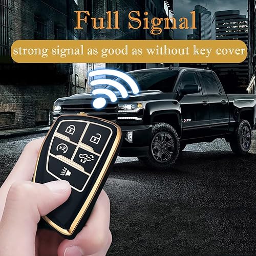 Miniatura 4 de Funda de llavero para Chevy, Negro -, 5 Botones