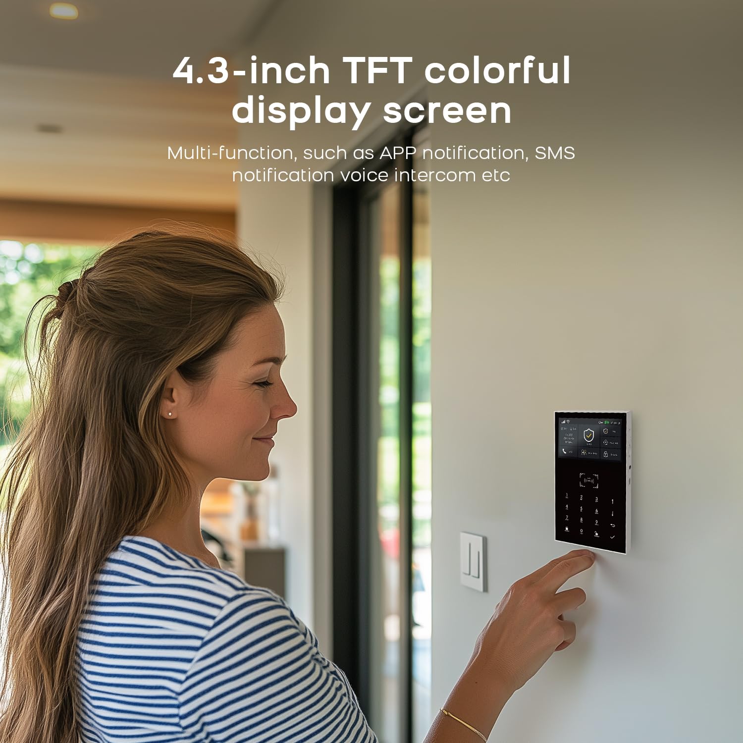 Sistema de Alarma para Seguridad doméstica,Kits de Alarma de Puerta inalámbrica con sensores de Ventana,Detector de Movimiento,alertas instantáneas con 4G gsm/aplicación Tuya