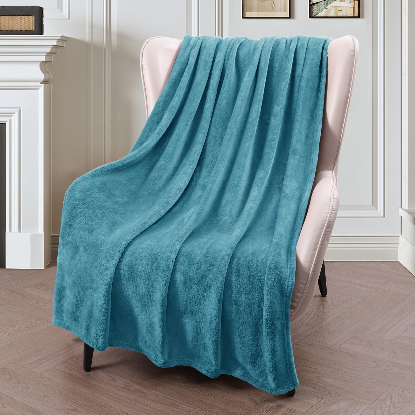 Couverture de jet 240x220cm couleur unie pour grand canapé-lit