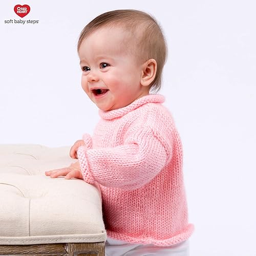 Miniatura 6 de Red Heart Soft Baby Steps - Hilo de fresa, paquete de 3 unidades de 4.97 oz5 onzas, acrílico, 4 medianos (peinado), 256 yardas, tejido, ganchillo y