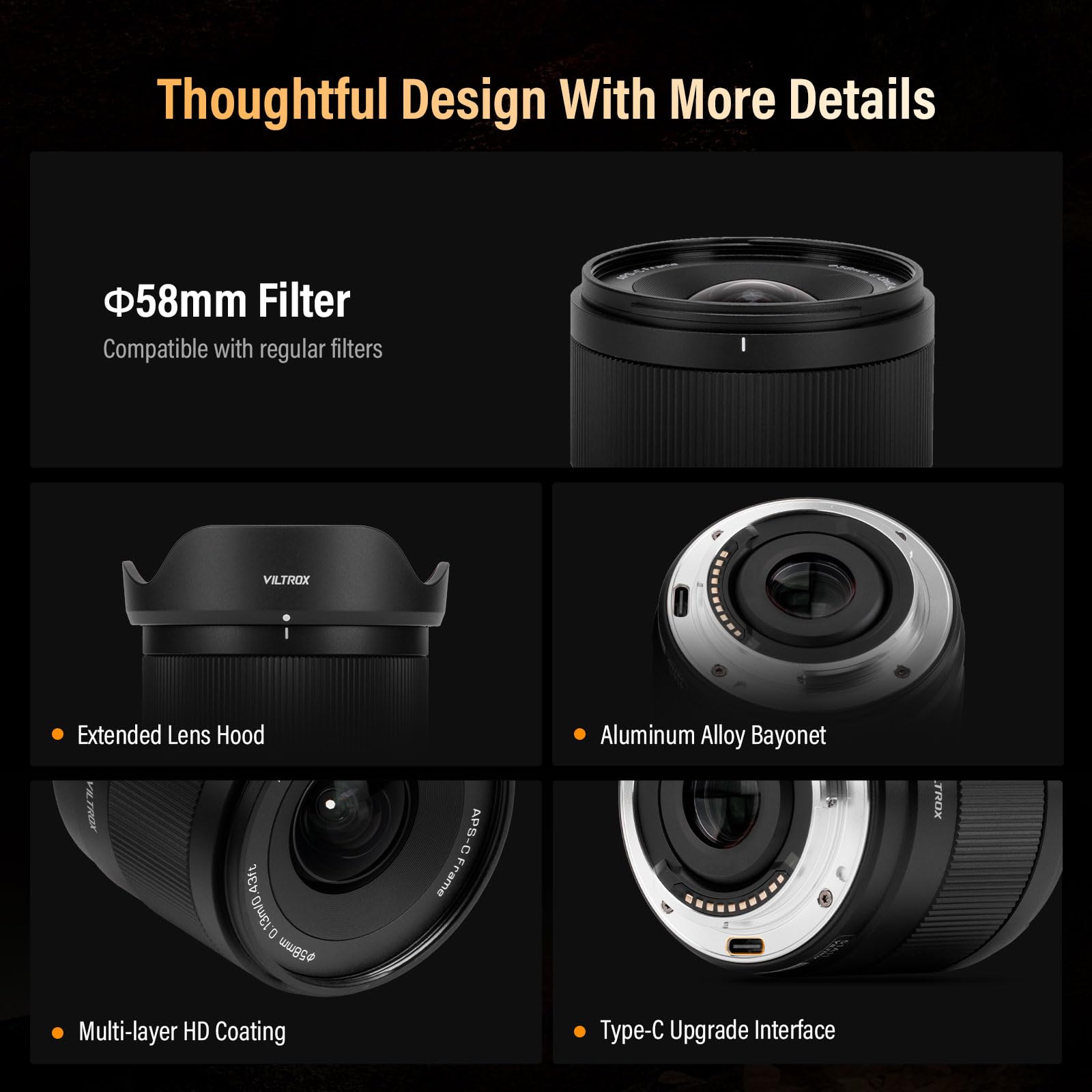 VILTROX 9mm F2.8 con Montura Air E Lente para Cámara Lens para Sony E APS-C con Autofoco y Gran Angular para Sony ZV-E10 ZV-E10II A6600 A6500 A6400 A6000 FX30 A7IV A7III A7RV
