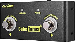 Tempaky CUVAVE Cube Turner Wireless Page Turner Pedal Built-in Battery Supports Looper Connection Compatível com iPad iPhone Android Tablets Smartphones