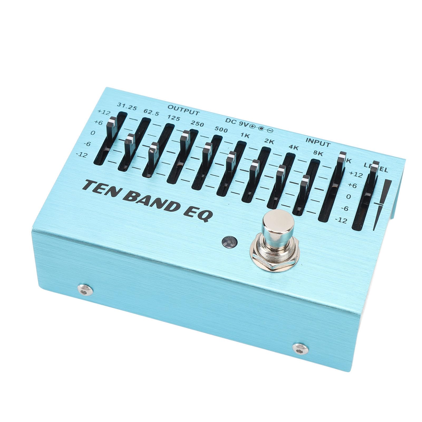 Pedale EQ, EQ True Bypass a 10 Bande DC9V con Luce LED per Chitarra