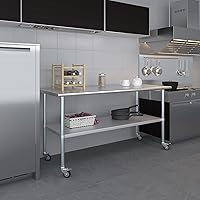 Vista 615 de Mesa de trabajo de acero inoxidable, mesa de metal