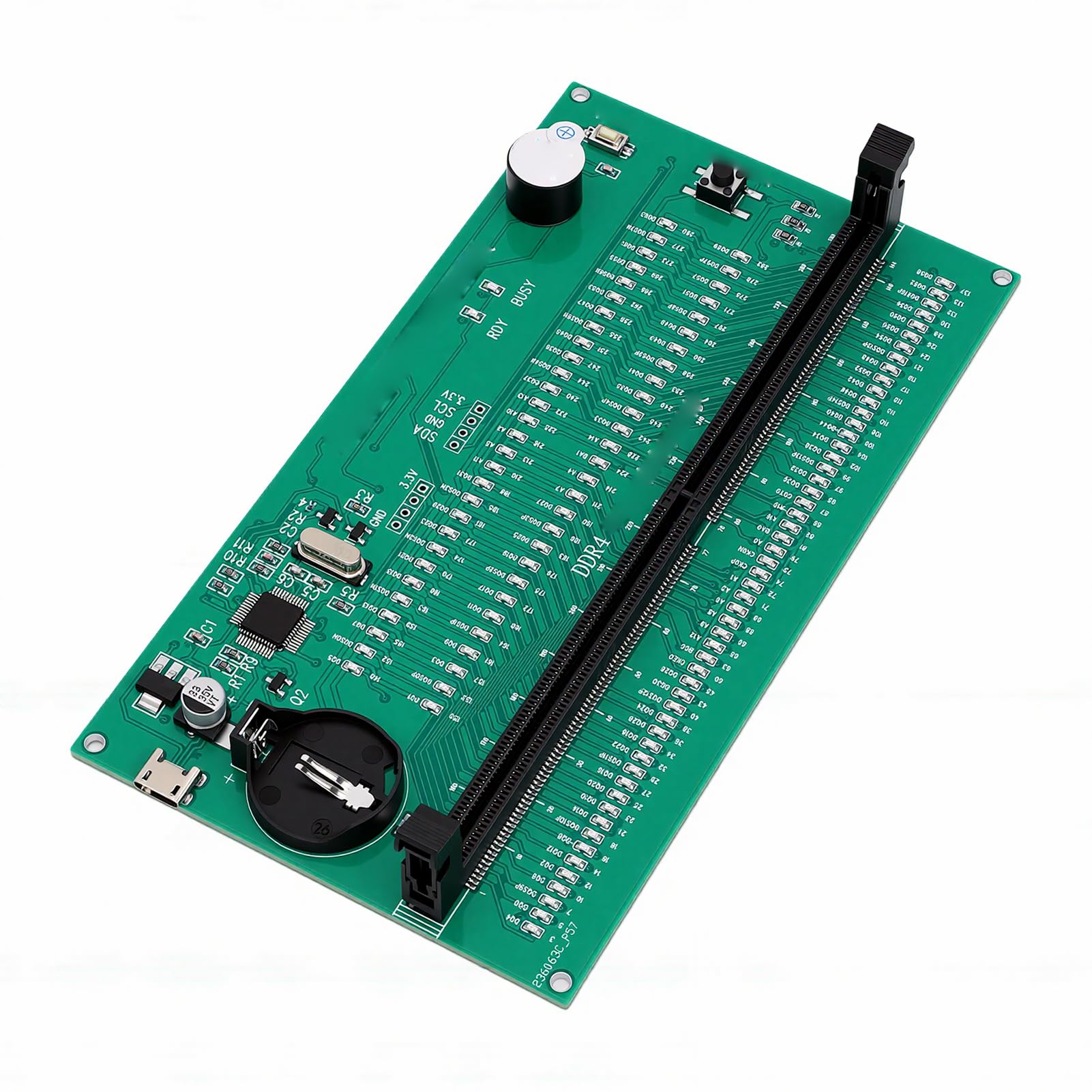 Tester di Memoria RAM DDR4, Analizzatore Diagnostico di Memoria Alimentato a Batteria USB, Tester Indicatore LED con Funzione di Masterizzazione SPD per Computer Server Desktop Portatili